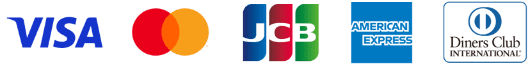 VISA Mastercard JCB AMERICAN EXPRESS Diners Club INTERNATIONAL